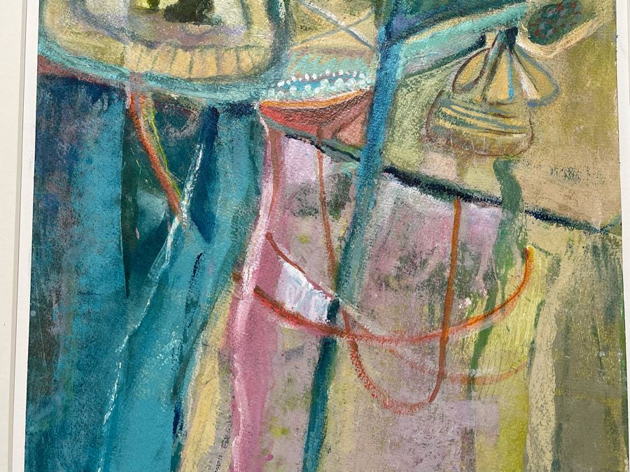 Original Jean Klafs Abstract Painting On Paper 12.5 X 16 [Photo 3]