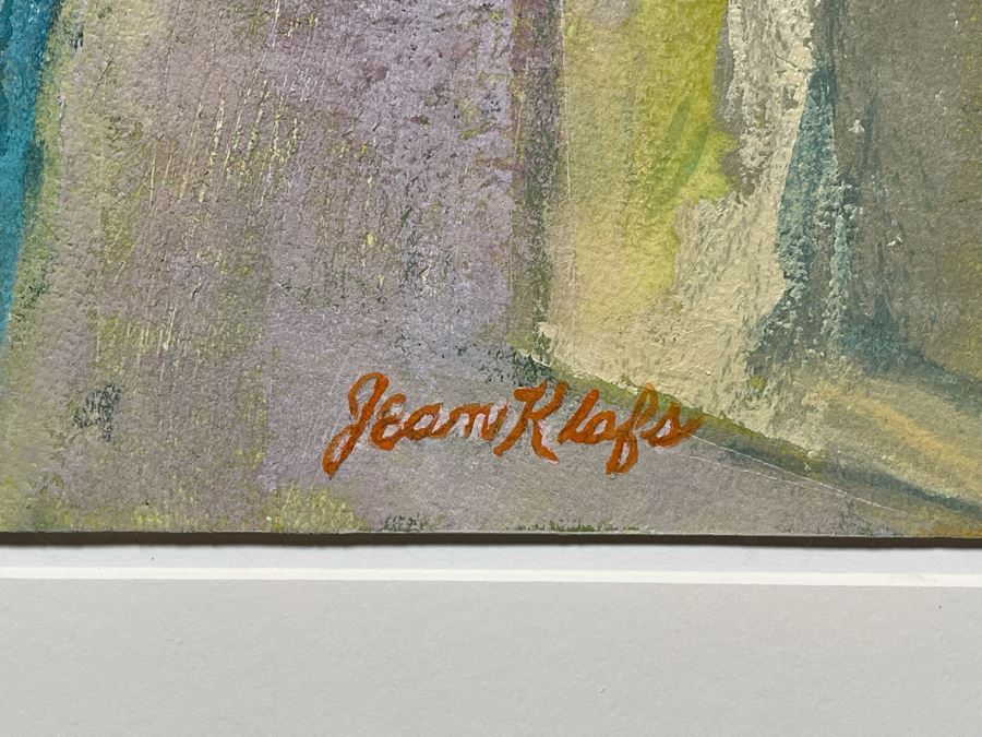 Original Jean Klafs Abstract Painting On Paper 12.5 X 16 [Photo 5]