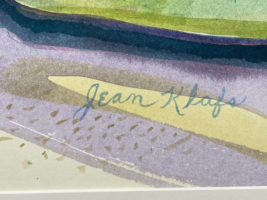 Original Jean Klafs Abstract Watercolor Painting On Paper 21 X 14.5 [Photo 6]