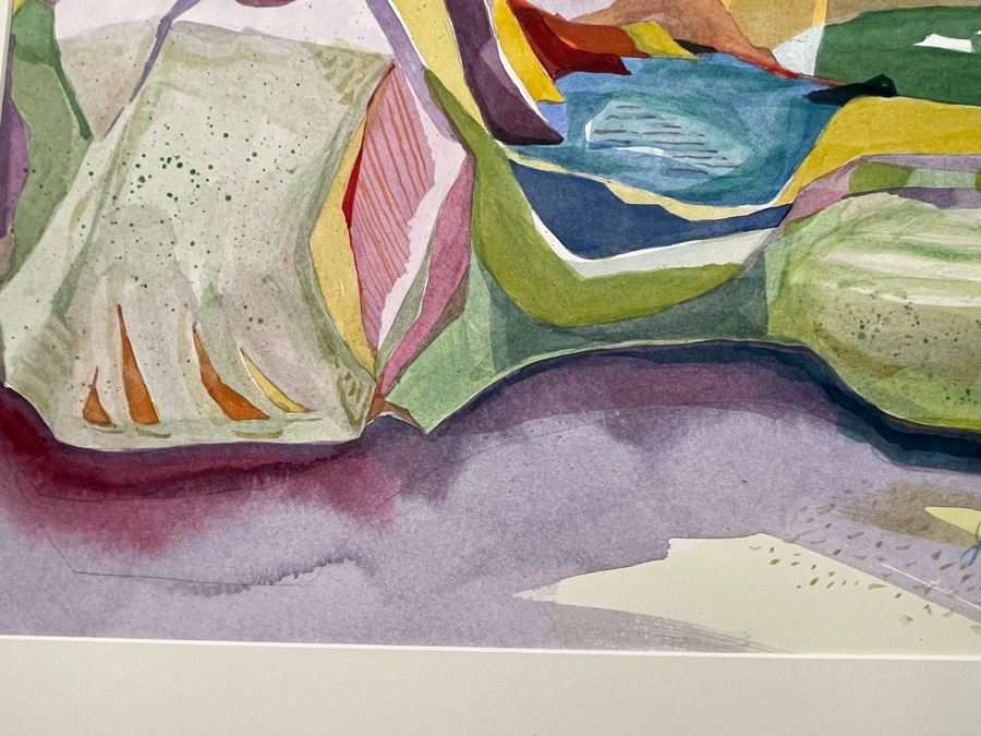 Original Jean Klafs Abstract Watercolor Painting On Paper 21 X 14.5 [Photo 7]