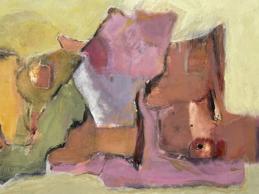 Original Jean Klafs Abstract Painting On Paper 23 X 17 [Photo 4]