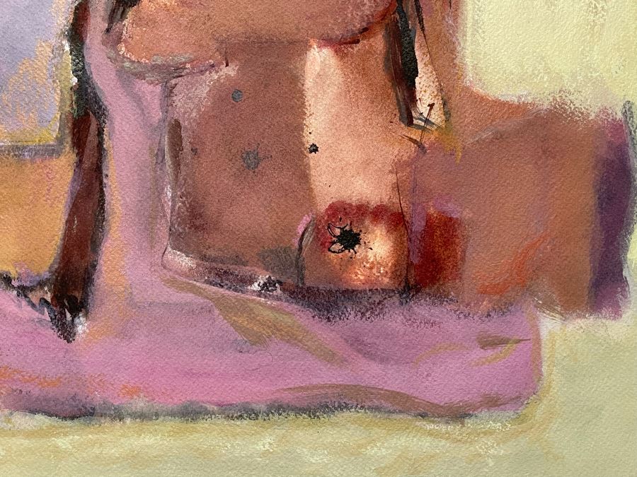 Original Jean Klafs Abstract Painting On Paper 23 X 17 [Photo 5]