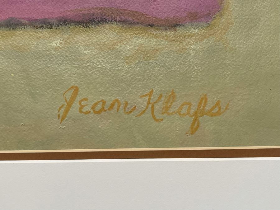 Original Jean Klafs Abstract Painting On Paper 23 X 17 [Photo 7]