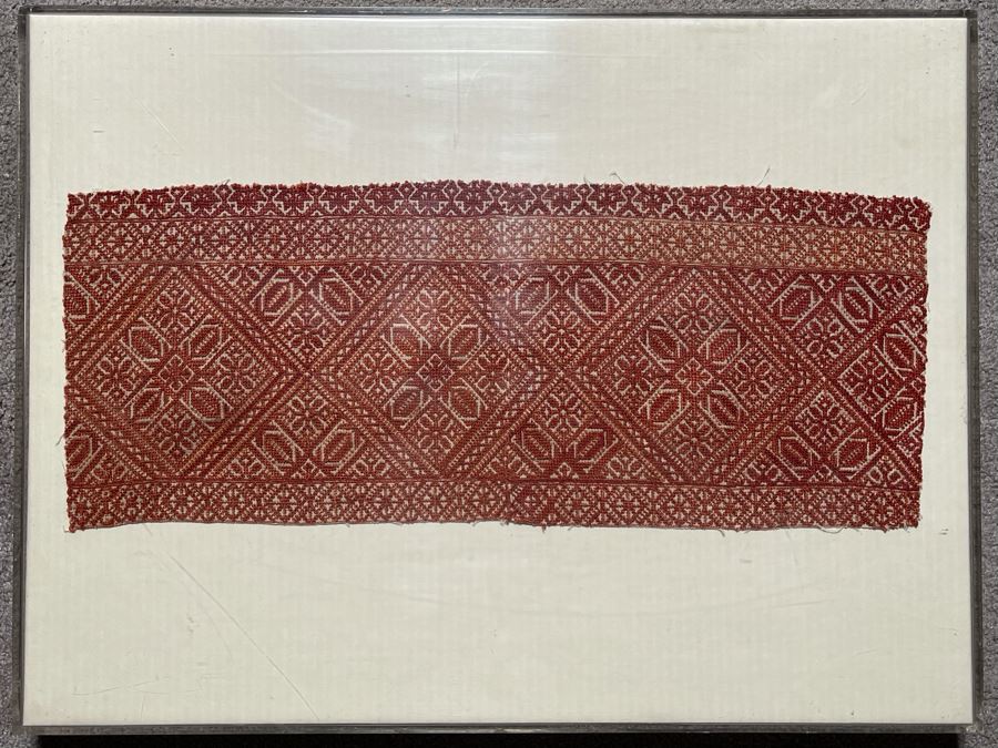 Framed Antique Textile 24 X 18 [Photo 1]