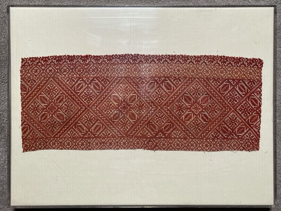 Framed Antique Textile 24 X 18 [Photo 2]