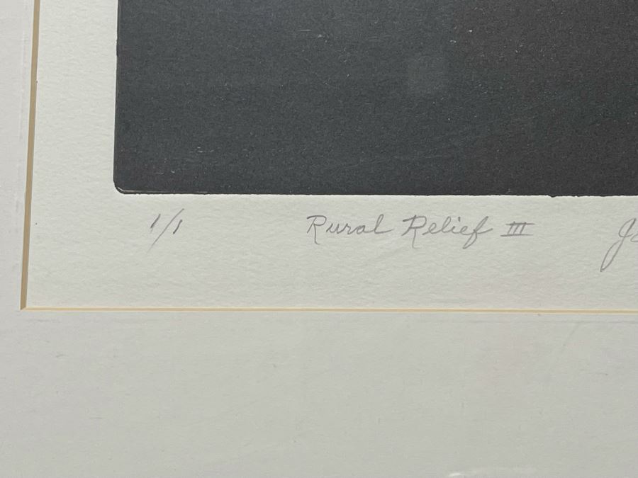 Original Jean Klafs Abstract Expressionist Monotype On Paper 1 Of 1 Titled 'Rural Relief III' 11 X 17 Retails $200 [Photo 6]