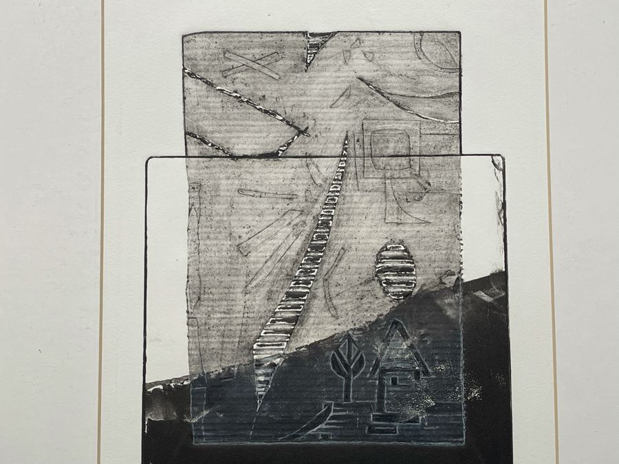 Original Jean Klafs Abstract Expressionist Monotype On Paper 1 Of 1 Titled 'Rural Relief III' 11 X 17 Retails $200 [Photo 4]