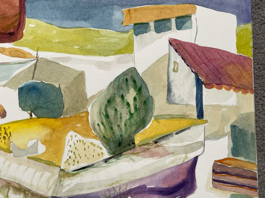 Original Jean Klafs Abstract Watercolor Painting On Paper 21 X 14 [Photo 4]