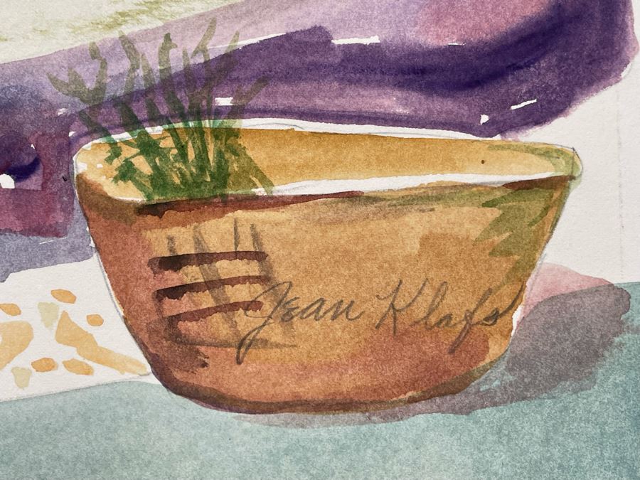 Original Jean Klafs Abstract Watercolor Painting On Paper 21 X 14 [Photo 5]