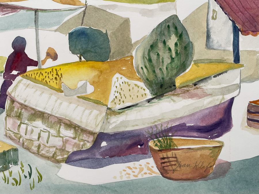 Original Jean Klafs Abstract Watercolor Painting On Paper 21 X 14 [Photo 3]