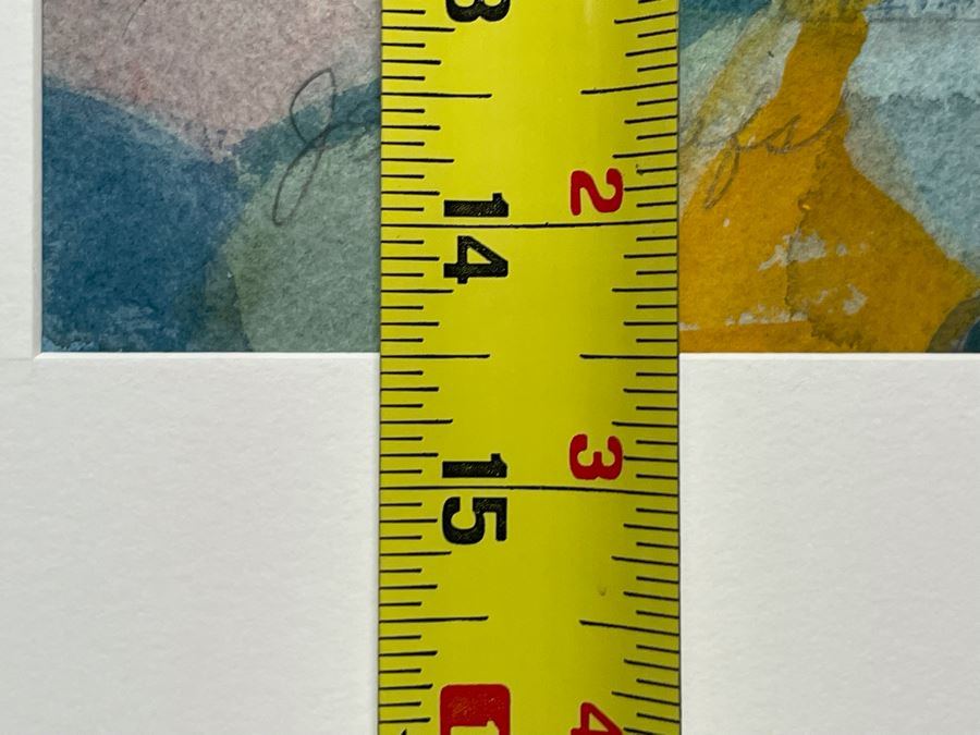 Original Jean Klafs Abstract Painting On Paper Titled 'Oaxaca Market' 23 X 18 [Photo 9]