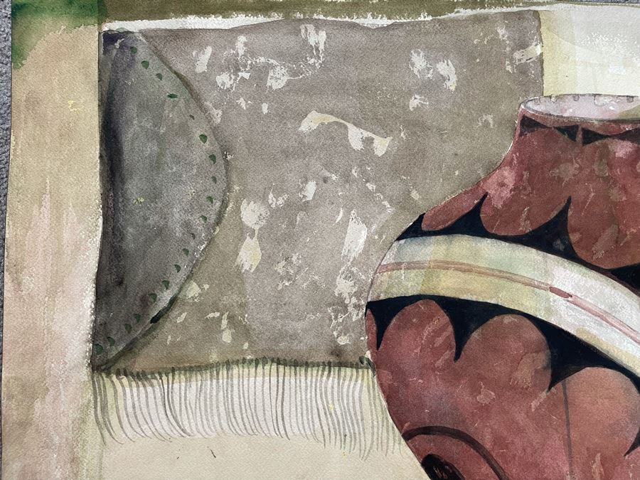 Original Jean Klafs Native American Pottery Watercolor Painting On Paper 24 X 18 [Photo 4]