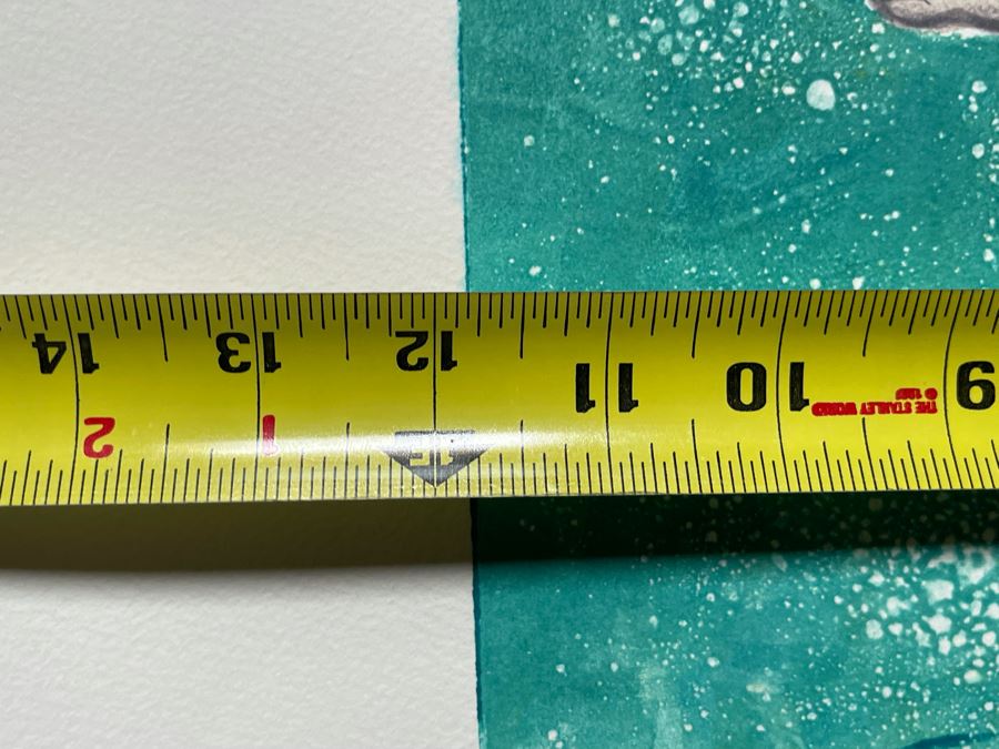 Original Jean Klafs Abstract Expressionist Monotype Of Seal On Paper 1 Of 1 12 X 9 [Photo 7]