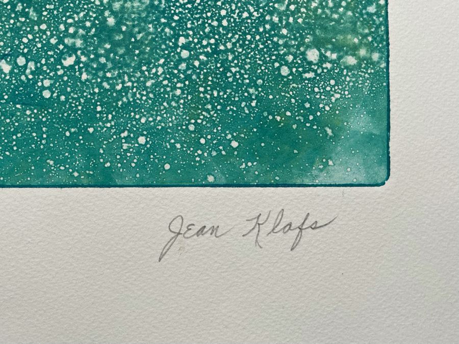 Original Jean Klafs Abstract Expressionist Monotype Of Seal On Paper 1 Of 1 12 X 9 [Photo 6]