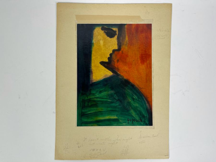 Original Stella Popowski Abstract Artwork With Artist Notes Titled 'It Doesn't Matter Who's Right But What's Right' 8 X 11 [Photo 2]