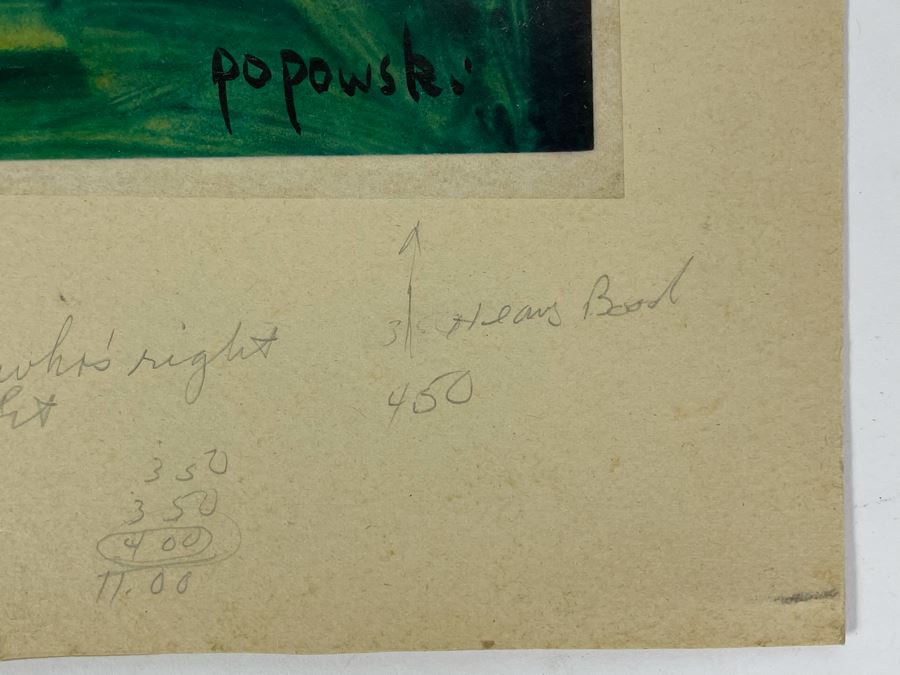 Original Stella Popowski Abstract Artwork With Artist Notes Titled 'It Doesn't Matter Who's Right But What's Right' 8 X 11 [Photo 13]