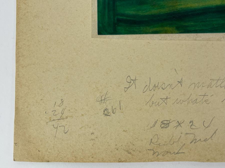 Original Stella Popowski Abstract Artwork With Artist Notes Titled 'It Doesn't Matter Who's Right But What's Right' 8 X 11 [Photo 12]