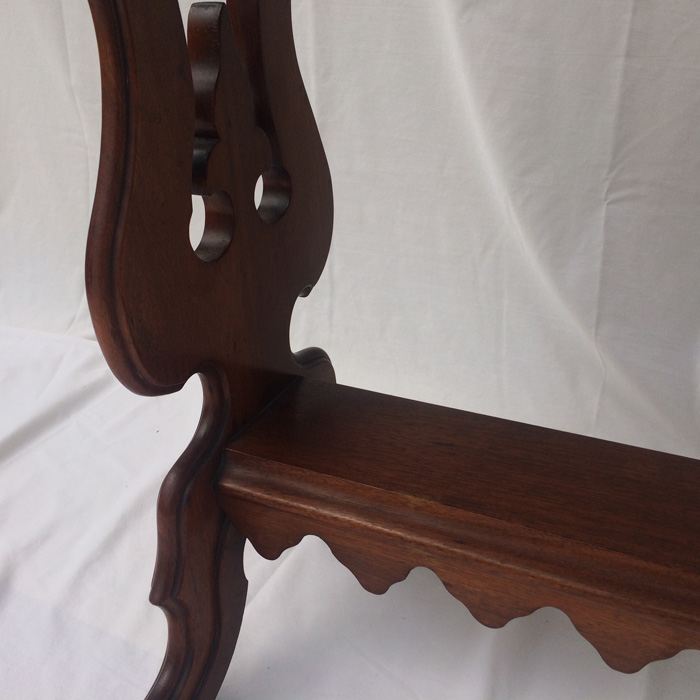 Antique Sewing Harp Table, Two Drawers, Mahogany [Photo 11]