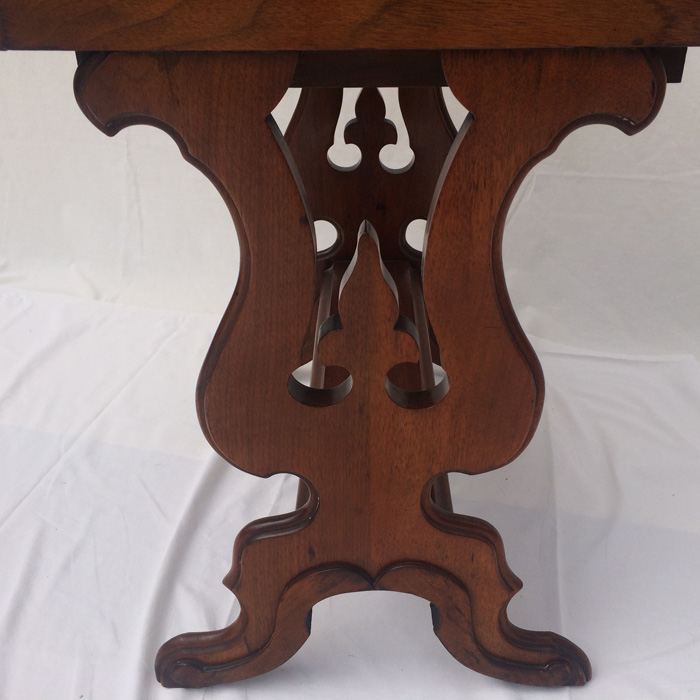 Antique Sewing Harp Table, Two Drawers, Mahogany [Photo 21]