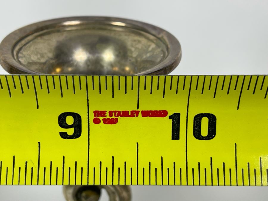 Pair Of Sterling Silver Weighted Candelabras 10W X 8.5H And Pair Of Sterling Silver Weighted Candle Holders [Photo 11]