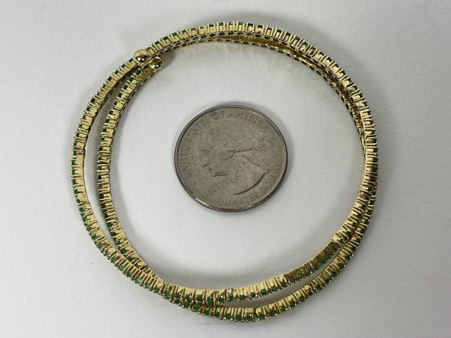 10K Gold Emerald Bracelet 2.5W 10.2g Fair Market Value (FMV) $300 Retail Value $900 [Photo 6]