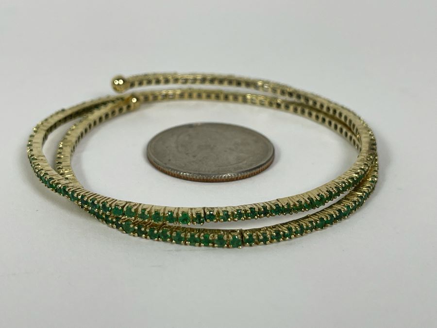 10K Gold Emerald Bracelet 2.5W 10.2g Fair Market Value (FMV) $300 Retail Value $900 [Photo 4]