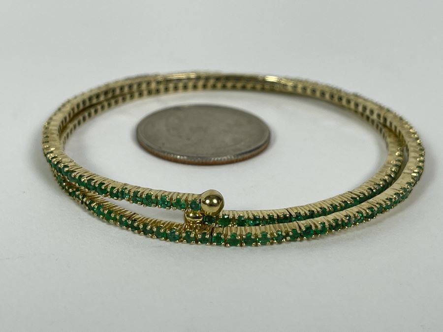 10K Gold Emerald Bracelet 2.5W 10.2g Fair Market Value (FMV) $300 Retail Value $900 [Photo 8]