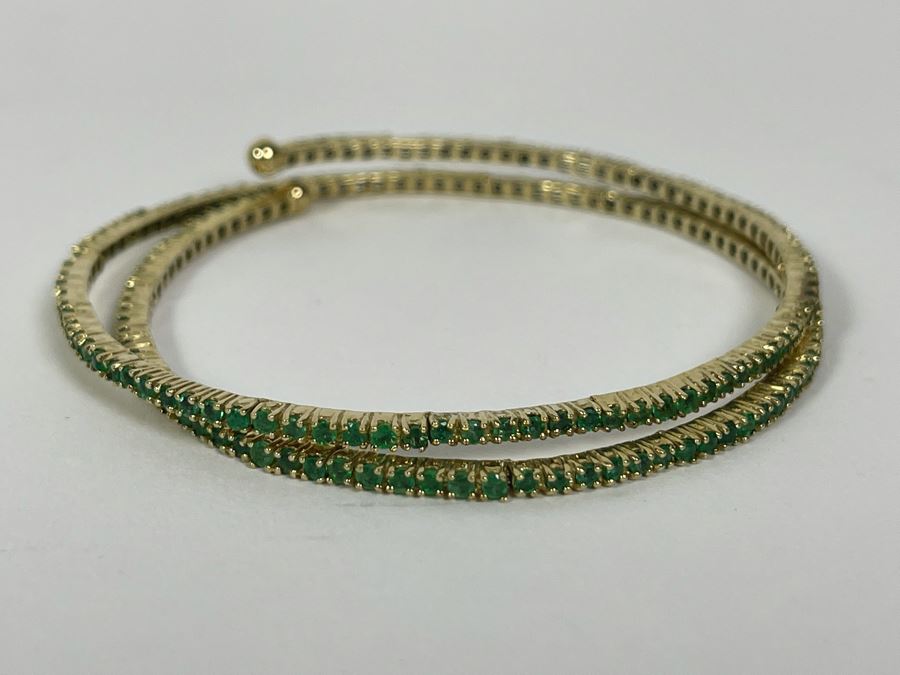 10K Gold Emerald Bracelet 2.5W 10.2g Fair Market Value (FMV) $300 Retail Value $900 [Photo 5]