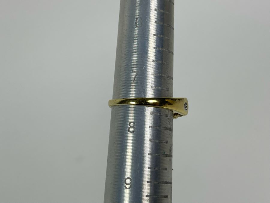 14K Gold Aquamarine Diamond Ring Size 7.5 3.3g FMV $250 Retails $750 [Photo 14]