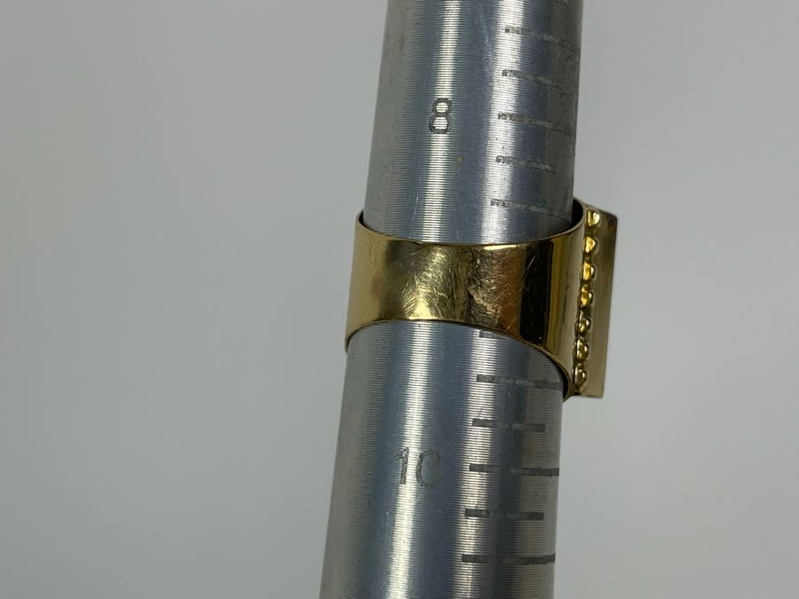 18K Gold Synthetic Sapphire Ring Size 9 10.4g FMV $300 Retail $900 [Photo 16]