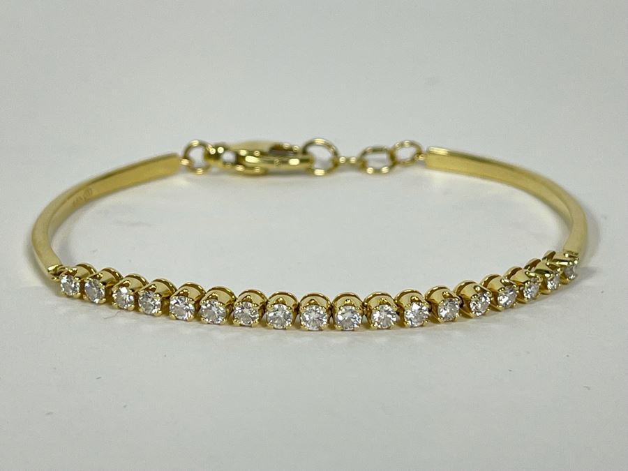 14K Gold Diamond Bracelet 2.5W 8.4g FMV $550 Retail $1,650