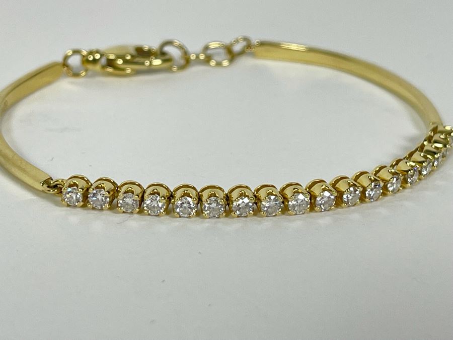 14K Gold Diamond Bracelet 2.5W 8.4g FMV $550 Retail $1,650