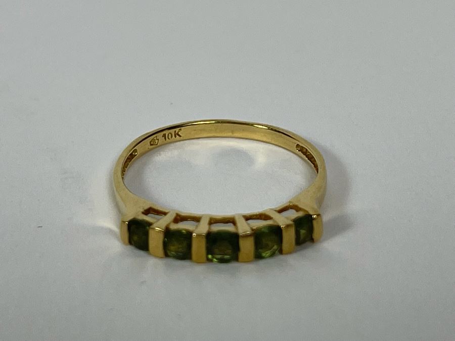 10K Gold Peridot Ring Size 6 1.3g [Photo 8]