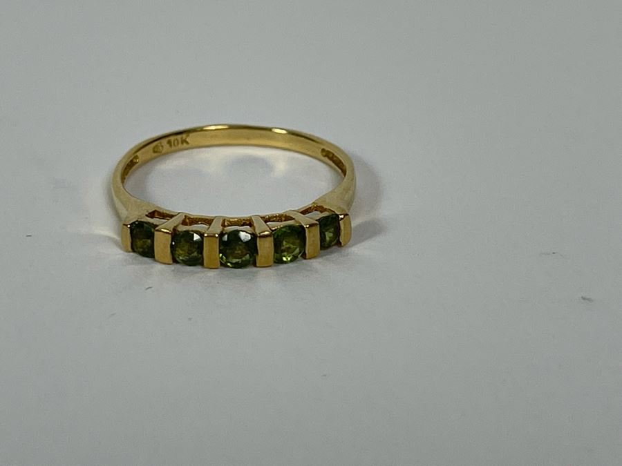 10K Gold Peridot Ring Size 6 1.3g [Photo 7]