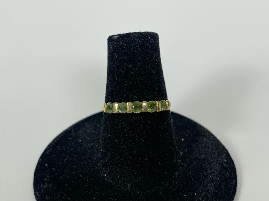 10K Gold Peridot Ring Size 6 1.3g [Photo 4]