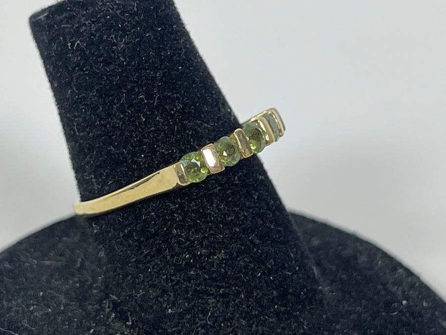 10K Gold Peridot Ring Size 6 1.3g [Photo 3]