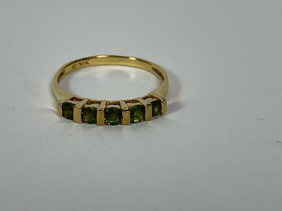 10K Gold Peridot Ring Size 6 1.3g [Photo 6]