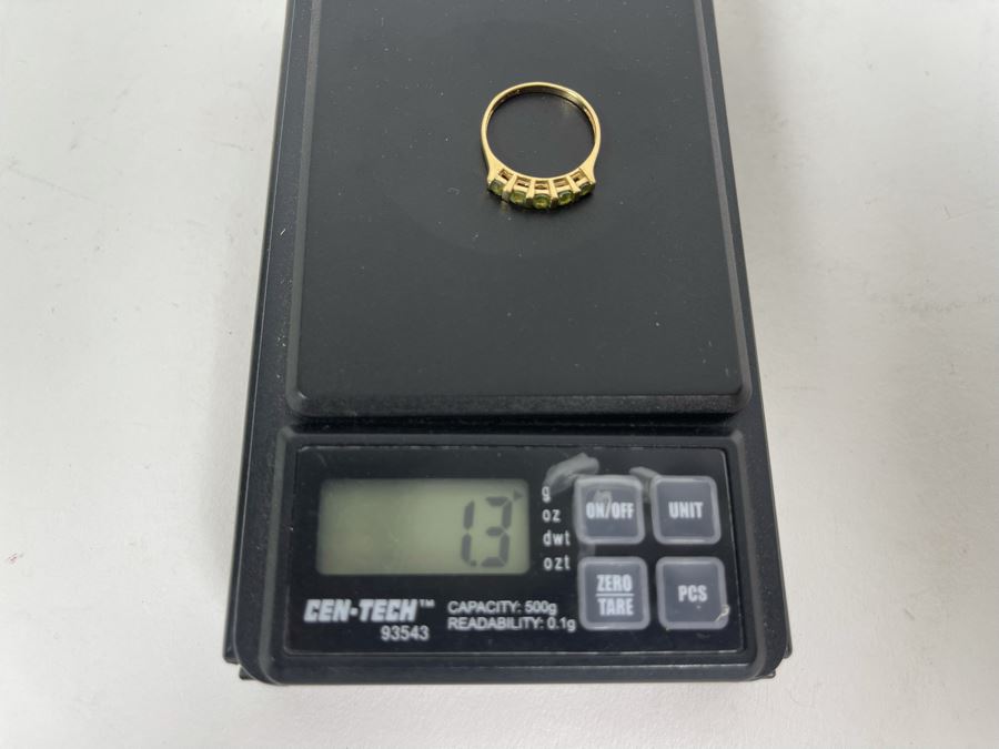 10K Gold Peridot Ring Size 6 1.3g [Photo 9]