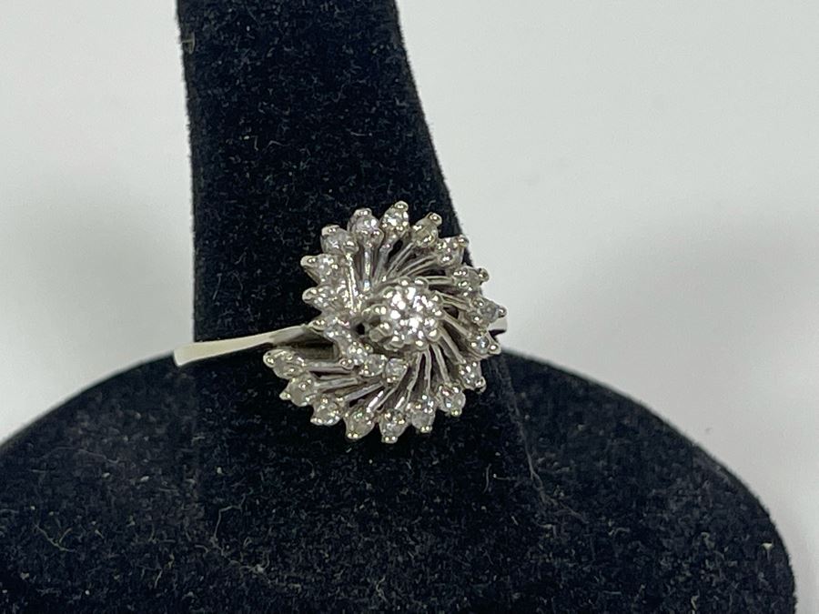 14K Gold Diamond Ring Size 7.5 3.3g FMV $450 Retail $1,350 [Photo 6]