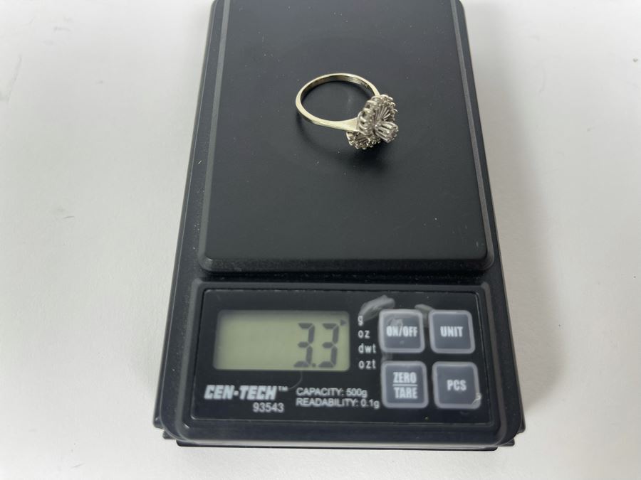 14K Gold Diamond Ring Size 7.5 3.3g FMV $450 Retail $1,350 [Photo 21]