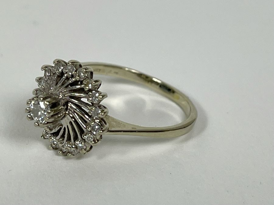 14K Gold Diamond Ring Size 7.5 3.3g FMV $450 Retail $1,350 [Photo 16]