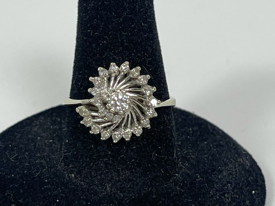 14K Gold Diamond Ring Size 7.5 3.3g FMV $450 Retail $1,350 [Photo 12]