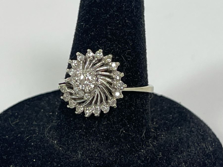 14K Gold Diamond Ring Size 7.5 3.3g FMV $450 Retail $1,350 [Photo 11]