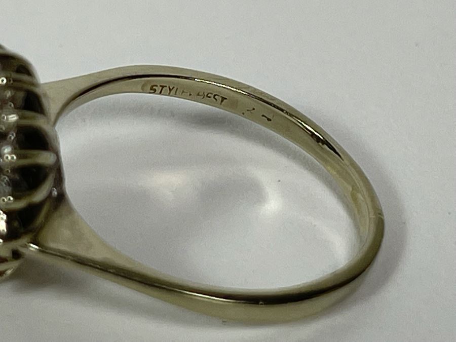 14K Gold Diamond Ring Size 7.5 3.3g FMV $450 Retail $1,350 [Photo 19]