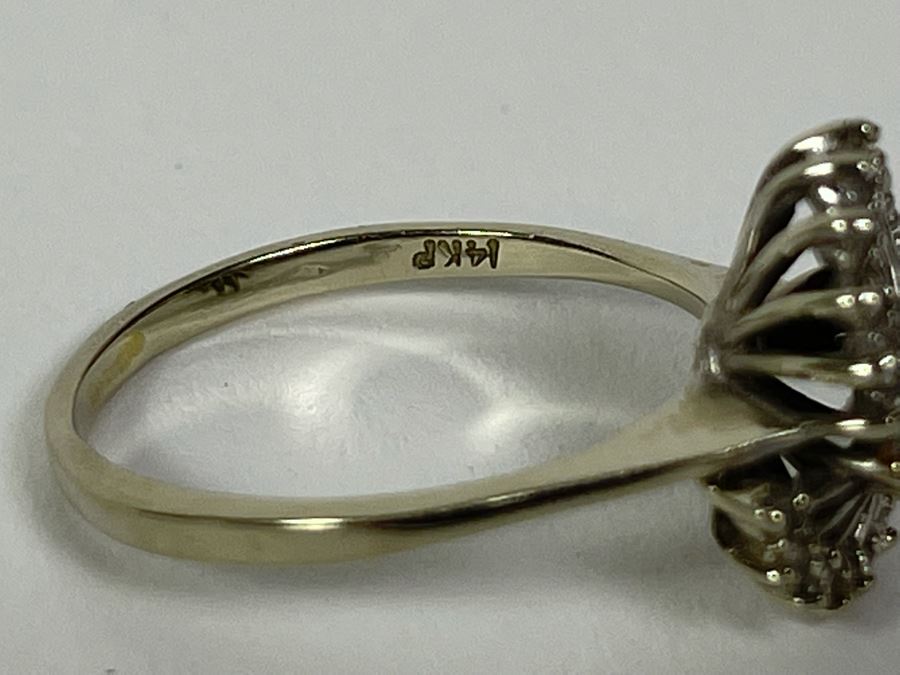 14K Gold Diamond Ring Size 7.5 3.3g FMV $450 Retail $1,350 [Photo 18]