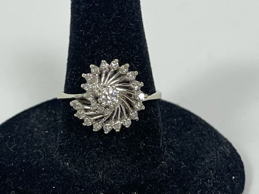 14K Gold Diamond Ring Size 7.5 3.3g FMV $450 Retail $1,350 [Photo 13]