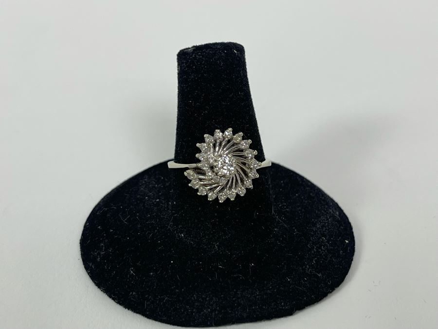 14K Gold Diamond Ring Size 7.5 3.3g FMV $450 Retail $1,350 [Photo 7]