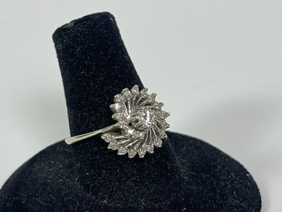 14K Gold Diamond Ring Size 7.5 3.3g FMV $450 Retail $1,350 [Photo 3]