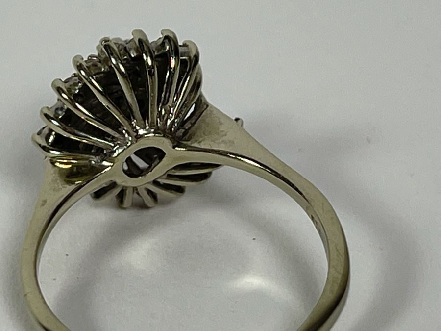 14K Gold Diamond Ring Size 7.5 3.3g FMV $450 Retail $1,350 [Photo 20]