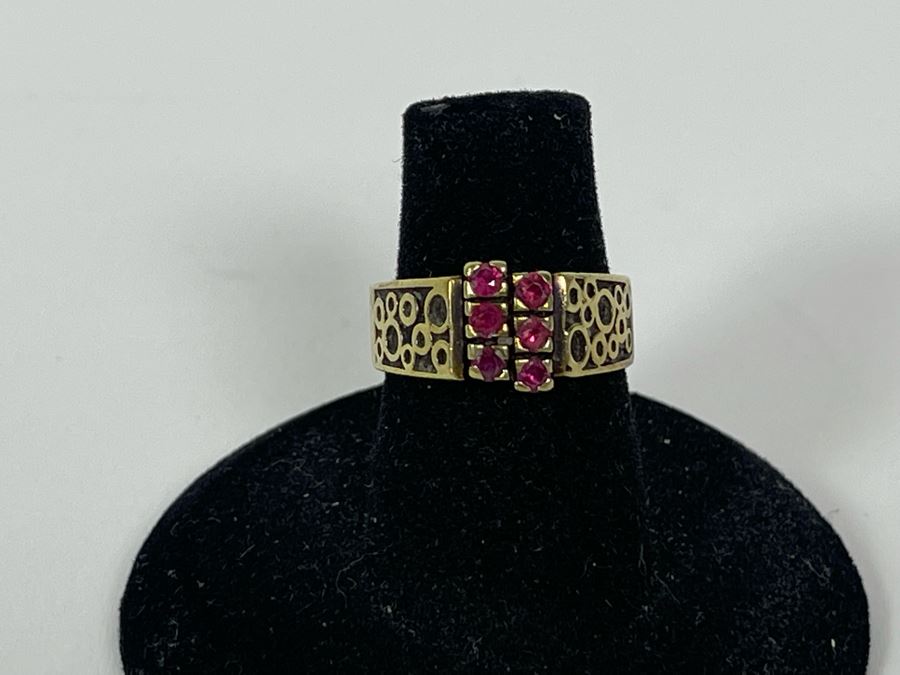 14K Gold Ruby Ring Size 6 5.5g FMV $300 Retail $900 [Photo 1]